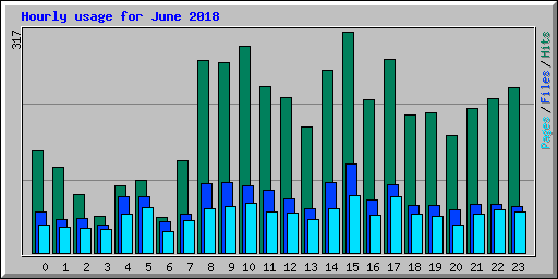 Hourly usage for June 2018