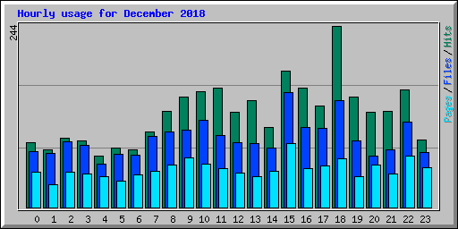 Hourly usage for December 2018