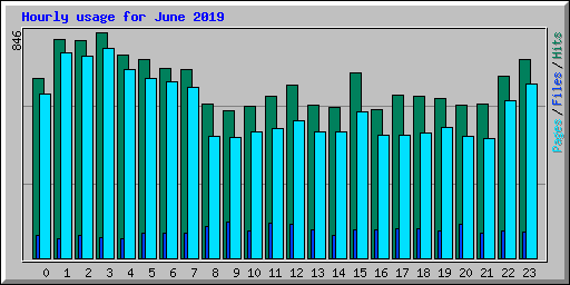 Hourly usage for June 2019