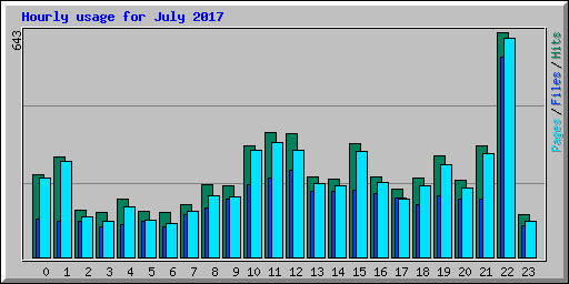 Hourly usage for July 2017