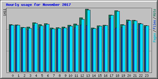 Hourly usage for November 2017