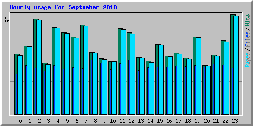 Hourly usage for September 2018