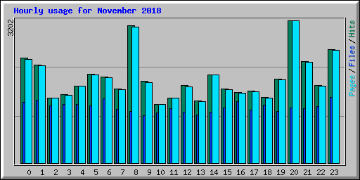 Hourly usage for November 2018