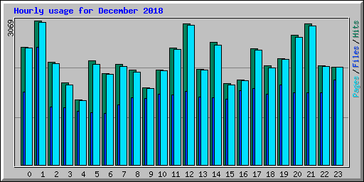 Hourly usage for December 2018