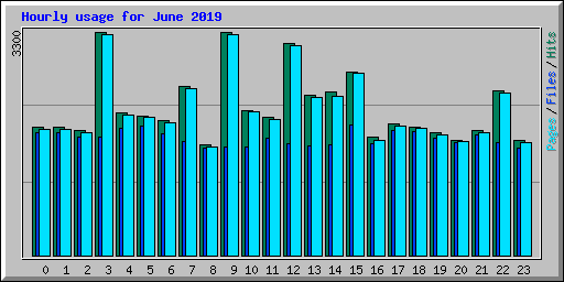 Hourly usage for June 2019